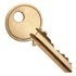 A brass key.