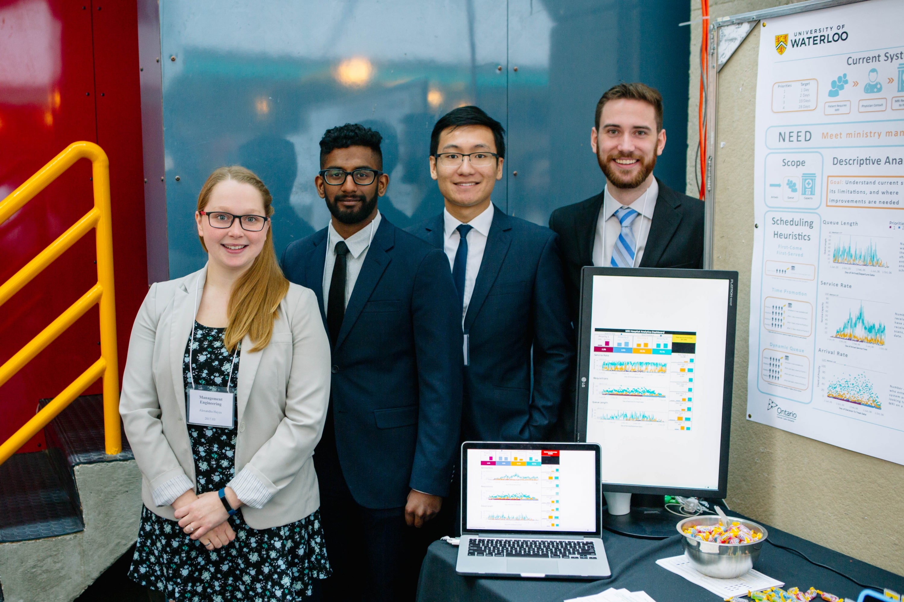 Alexandra Hayes, Srikajan Santhirakumaran, Kevin Chu and Christian Gould.