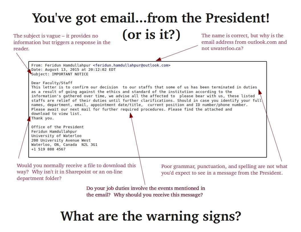 A dissection of a phony email.