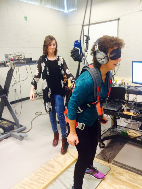 Co-op student Adrienne Wise overseeing an experiment.