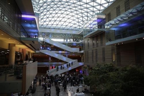 The WIS opening reception at Laurier's Lazaridis Hall.