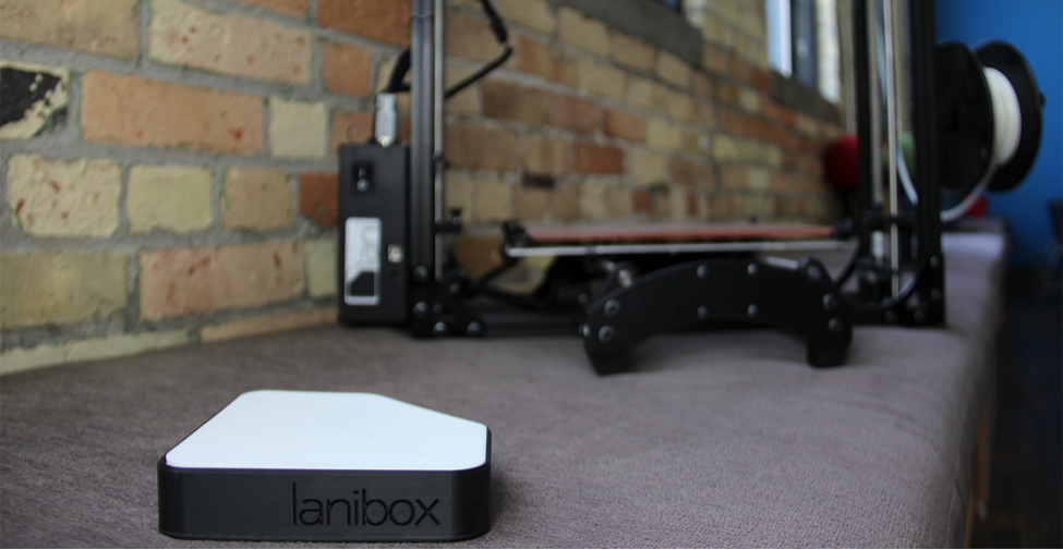 A closeup of the Lanibox peripheral.