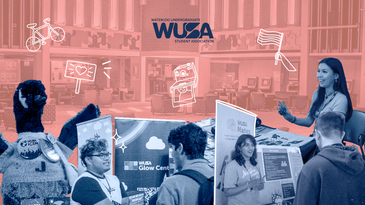 A collage of booths at the Campus Life Fair within the SLC Great Hall.