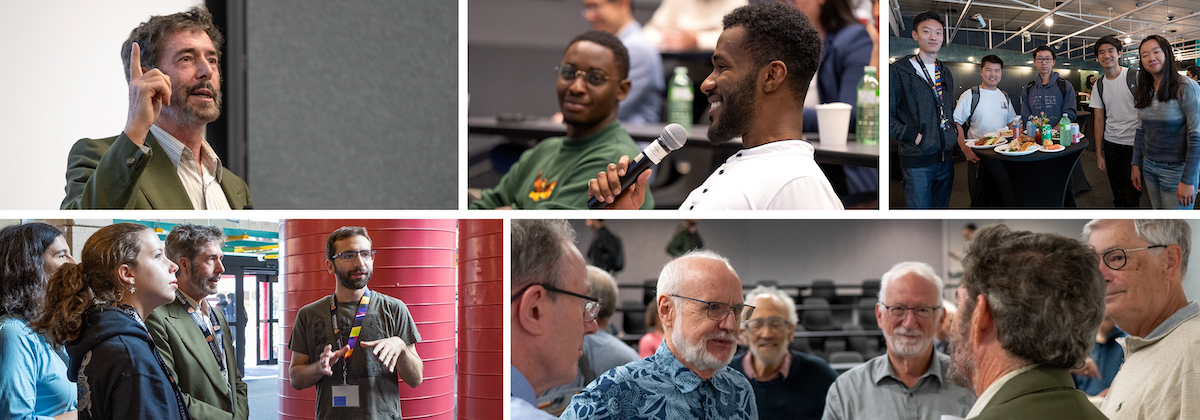 Cheriton Symposium collage showing images of speakers and networking event.