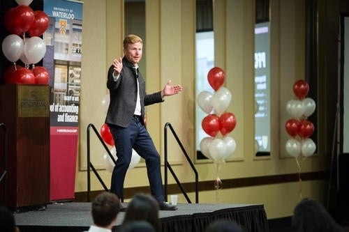 A speaker at the Professional Futures conference.