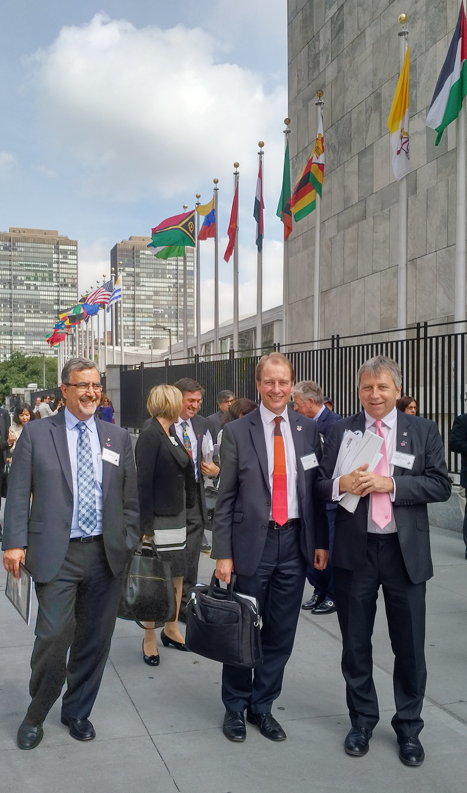 Feridun Hamdullahpur outside the United Nations in New York.