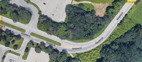 Phase One construction of Seagram Drive.