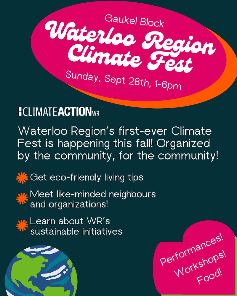 Waterloo Region Climate Fest poster.