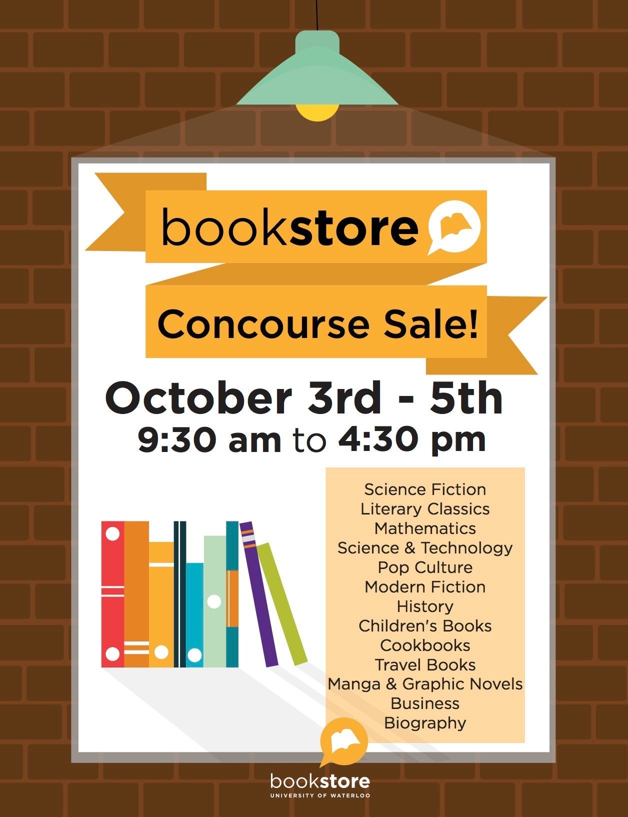 Bookstore Concourse Sale poster.