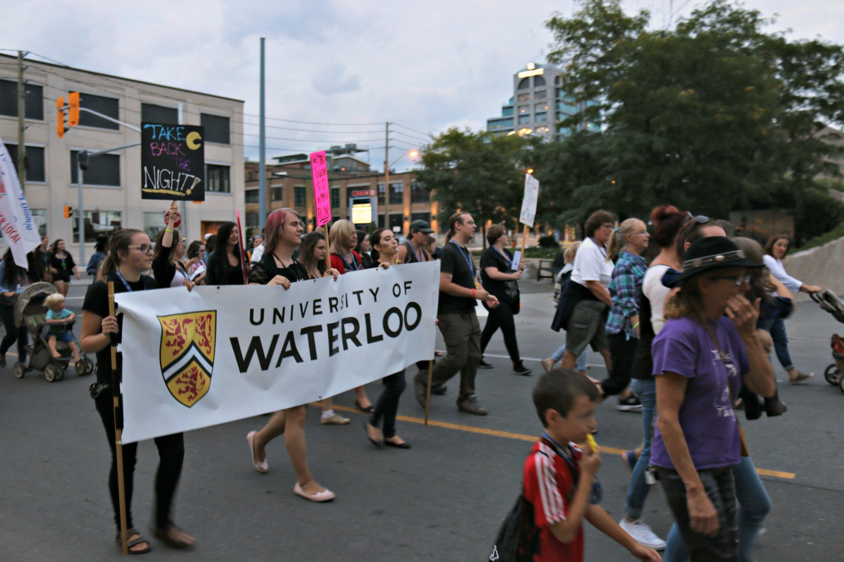 Marchers at the 2016 Take Back The Night march.