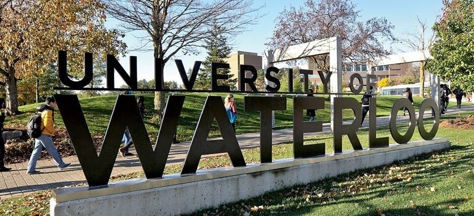 The University of Waterloo's south campus entrance.