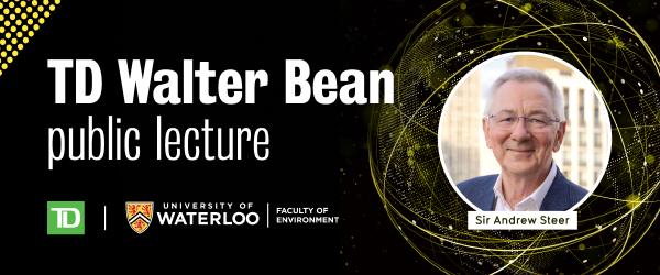 TD Walter Bean public lecture graphic featuring Sir Andrew Steer.
