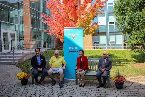  Jamie Schlegel, President &amp; CEO, RBJ Schlegel Holdings, Ron Schlegel, Founder &amp; Chair, RBJ Schlegel Holdings, Lili Liu, Dean, Faculty of Health, and Vivek Goel, President, University of Waterloo