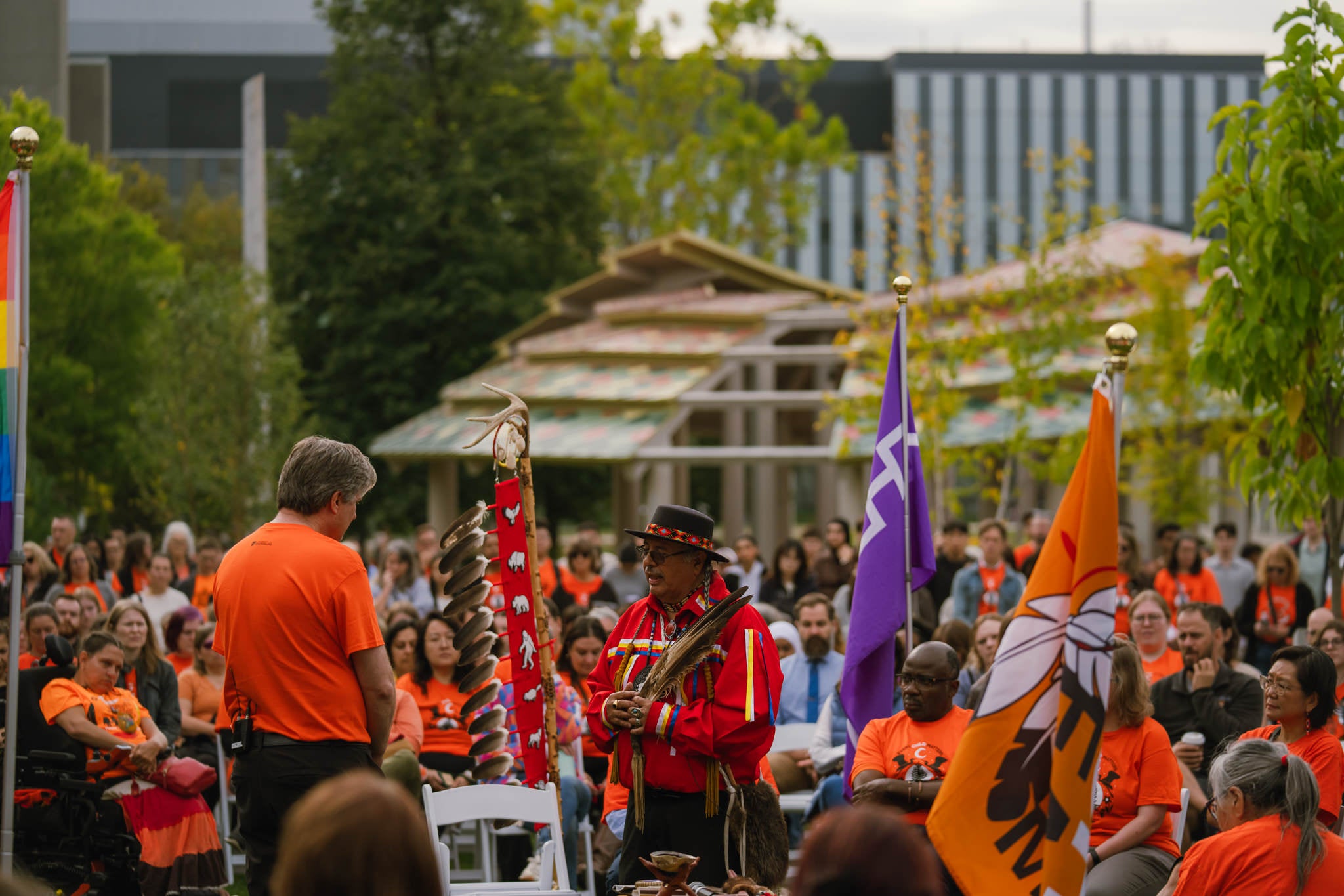 President Rosehart and Myeengun Henry commemorate National Day for Truth and Reconciliation