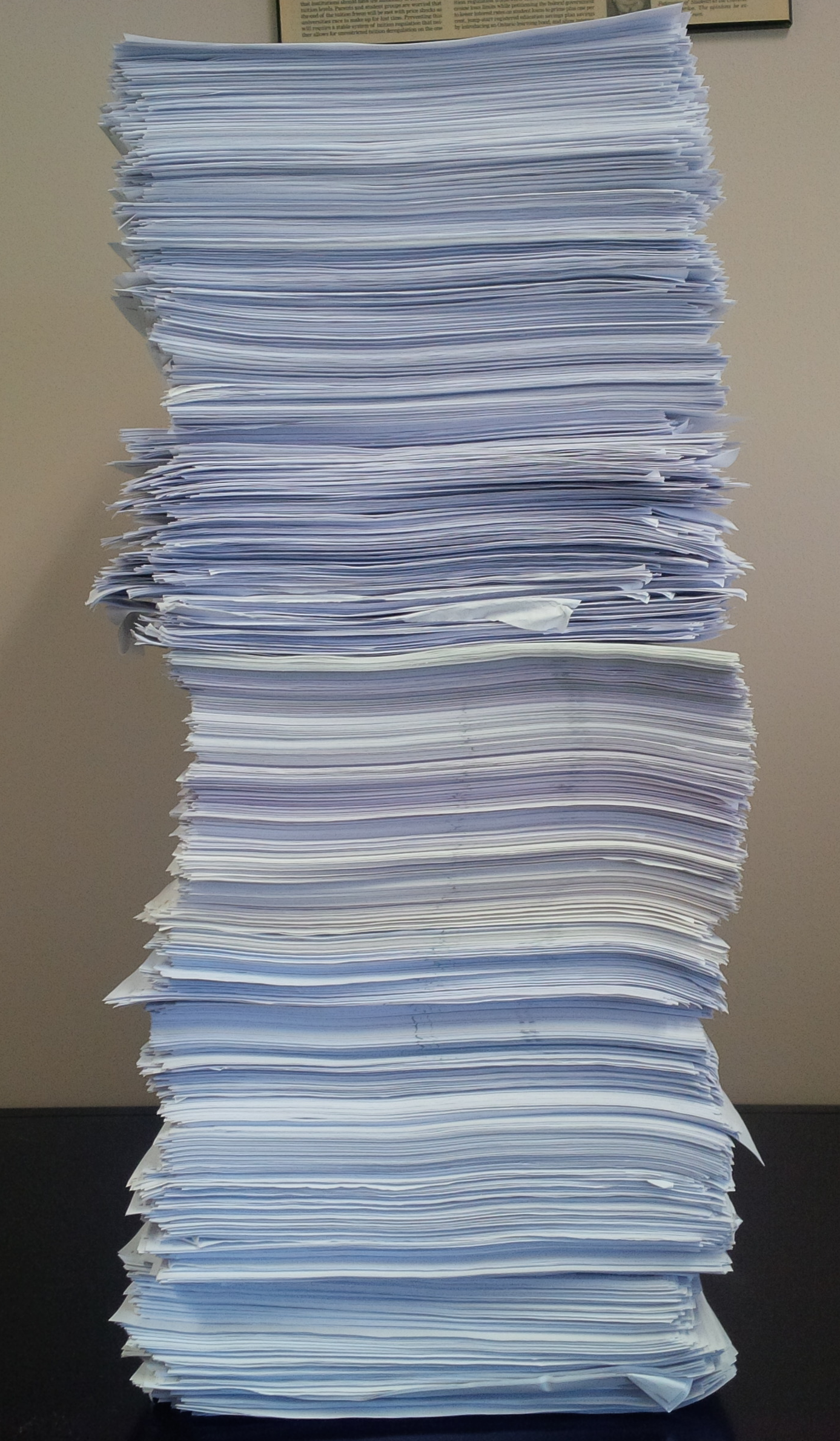 A stack of paper.