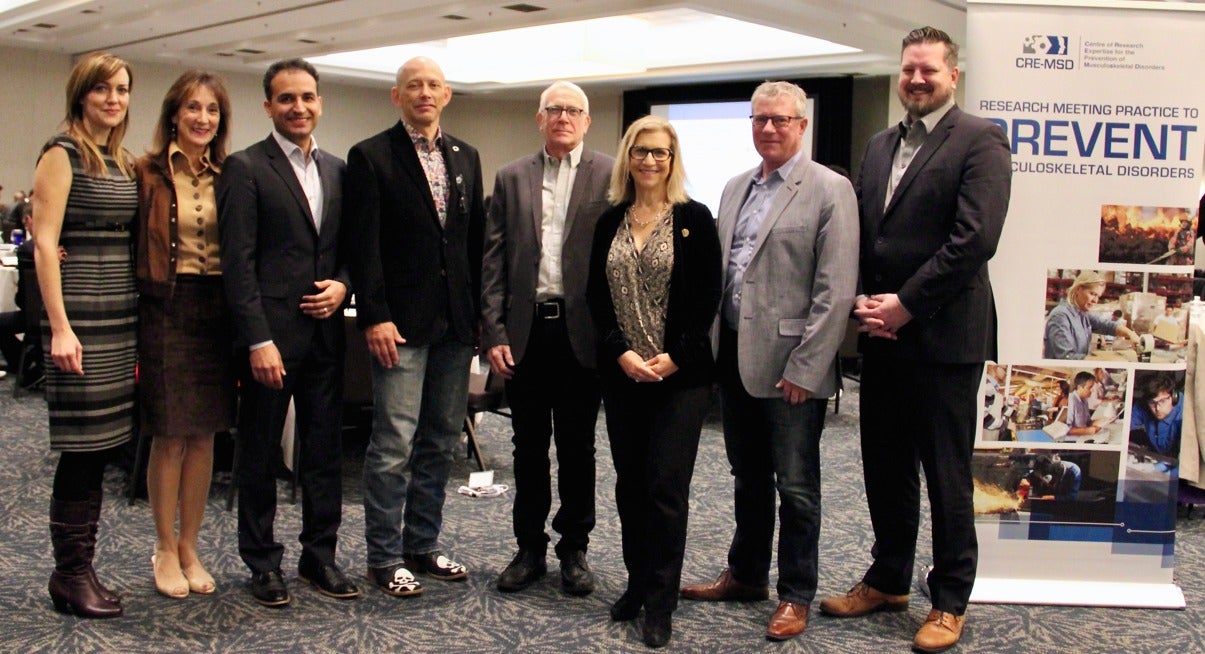 Conference participants included the CRE-MSD team, Ministry of Labour representatives, Ontario’s Chief Prevention Officer and the Parliamentary Assistant to the Minister of Labour.