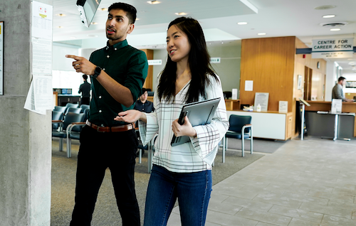 Students in the Tatham Centre.