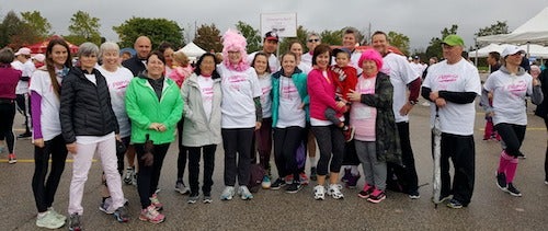 Members of the Optometry Rack Pack pose for a group photo.
