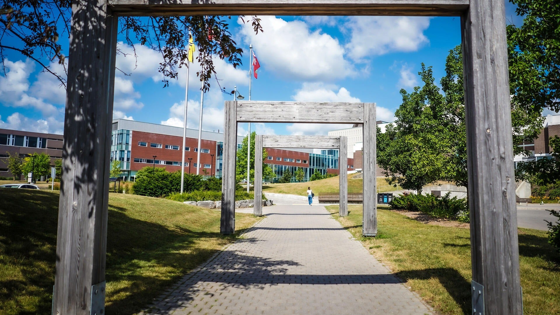 The Tatham Centre as viewed through the South Campus entrance.