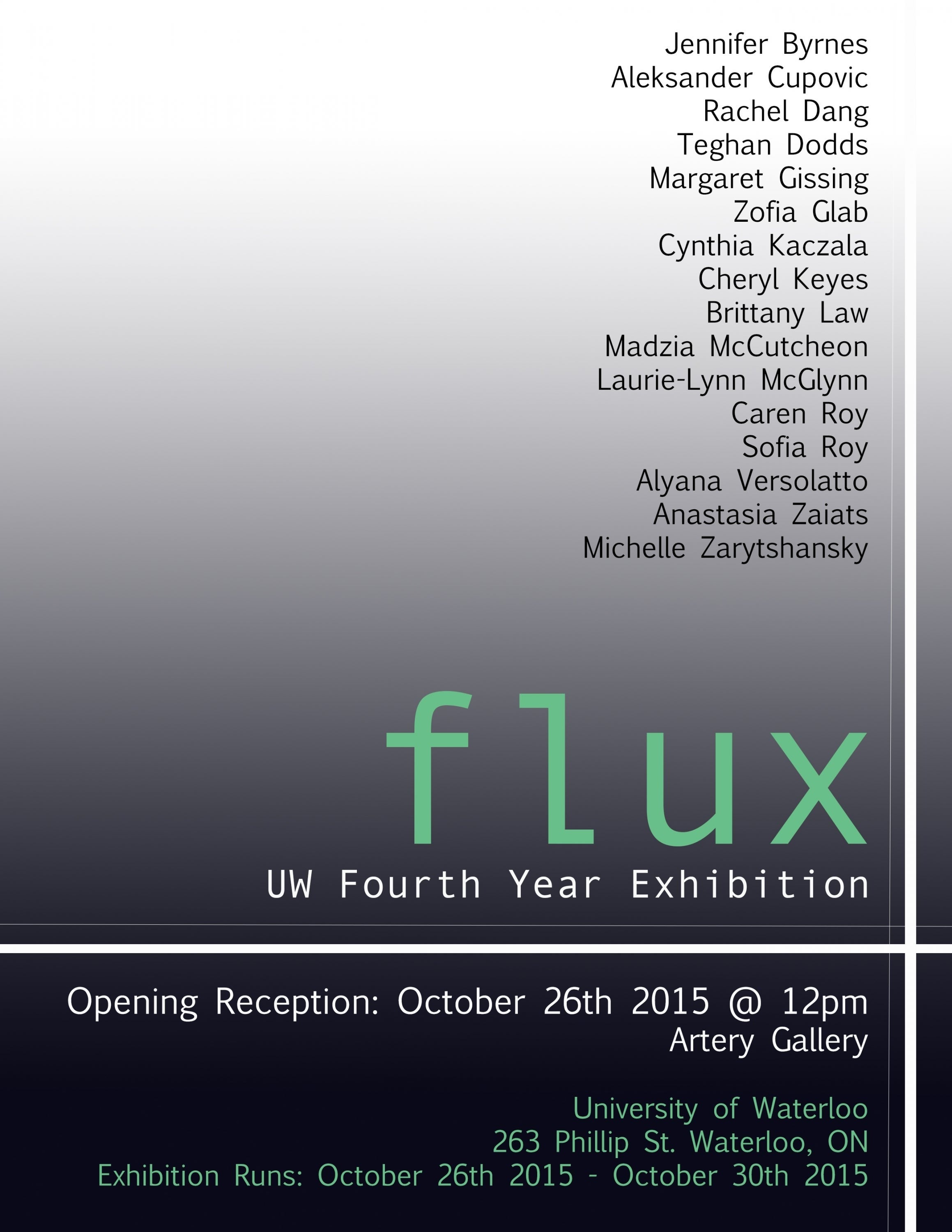 Flux event poster.