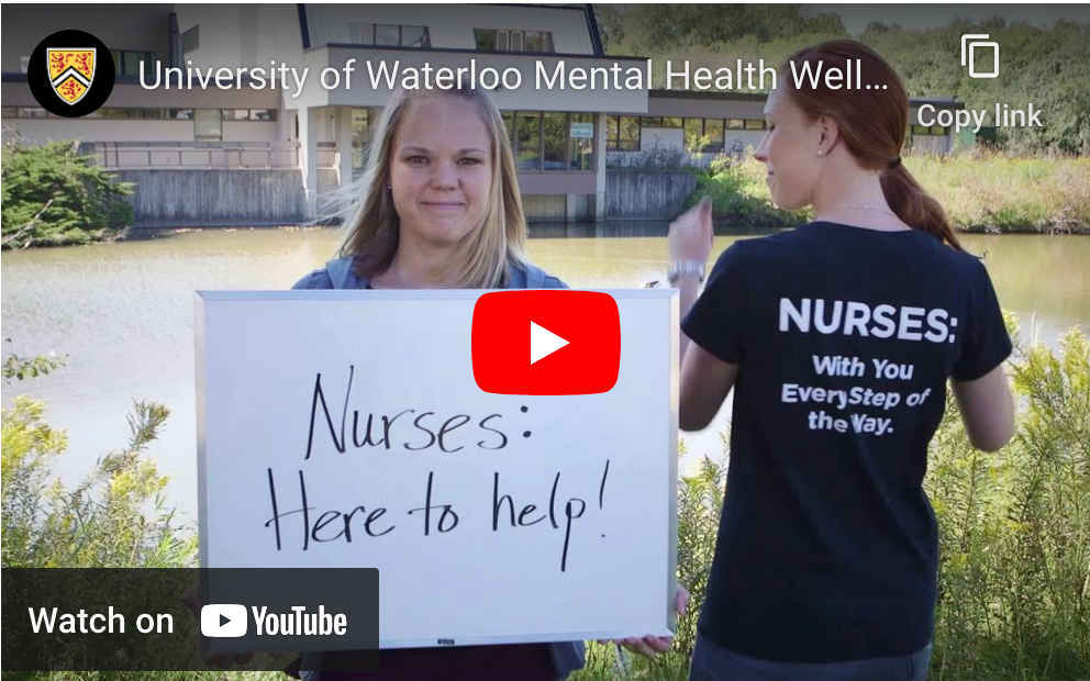 A video screenshot of a mental health wellness campaign on YouTube.