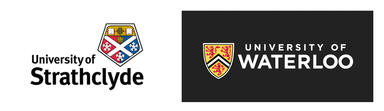 The wordmarks of the University of Strathclyde and the University of Waterloo.