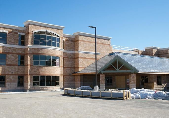 The front entrance of the Village at University Gates.