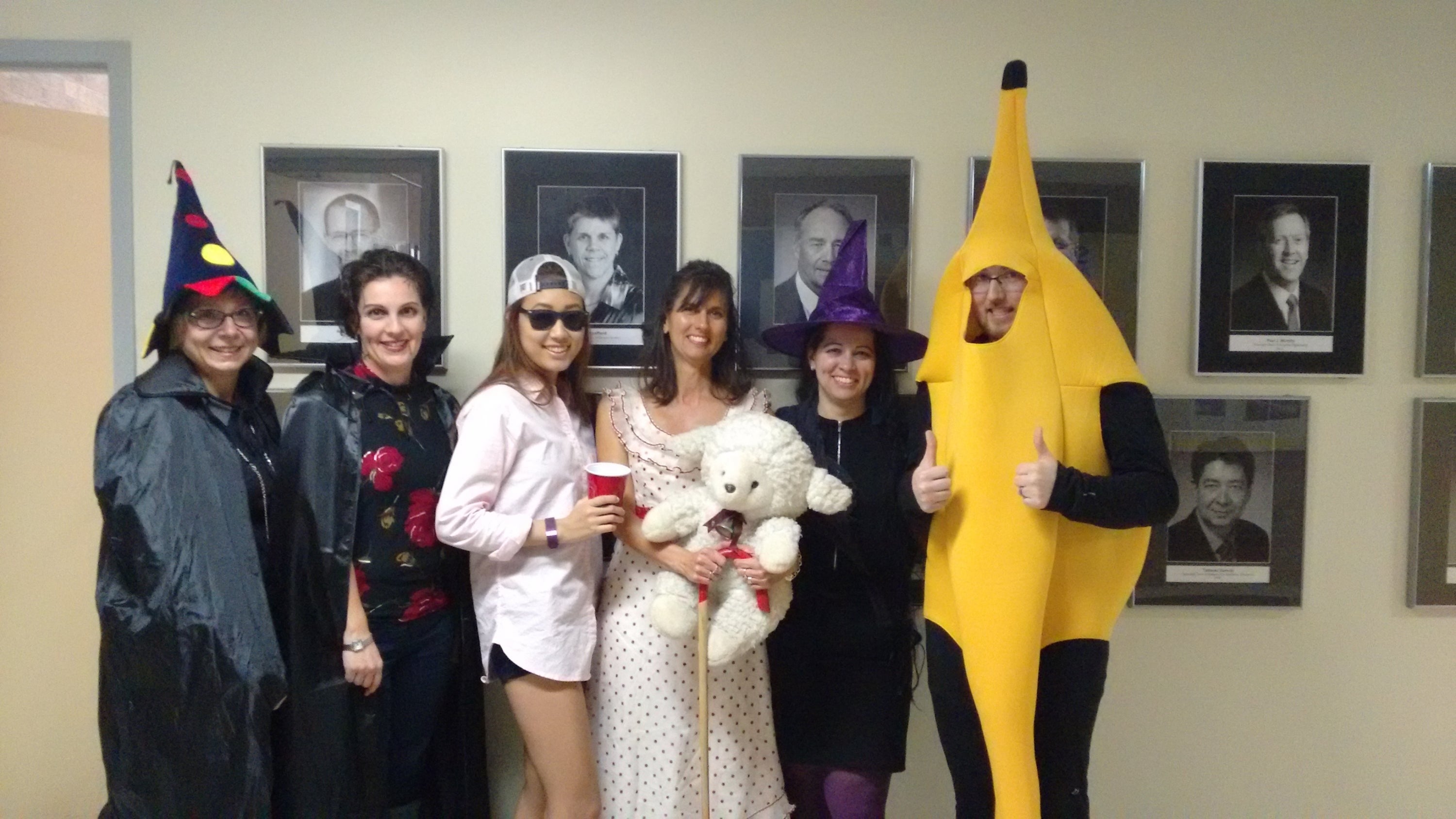 People from the Dean of Science Office in Halloween costumes.