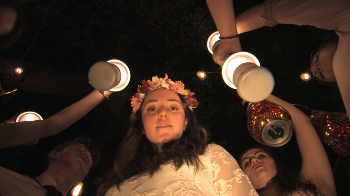 An actor playing the role of Eurydice.