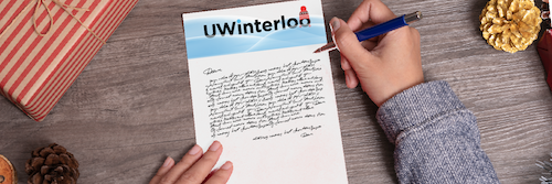 A graphic of a person writing a letter to a pen pal.