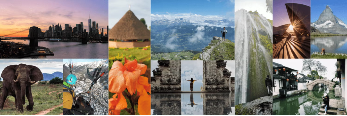 A collage of photos taken by co-op students around the world.