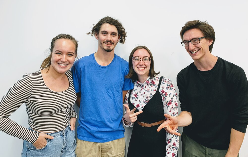Waterloo physics students Bethany Bouchard, Tim Whittaker, Anya Forestell and Jyler Menard.