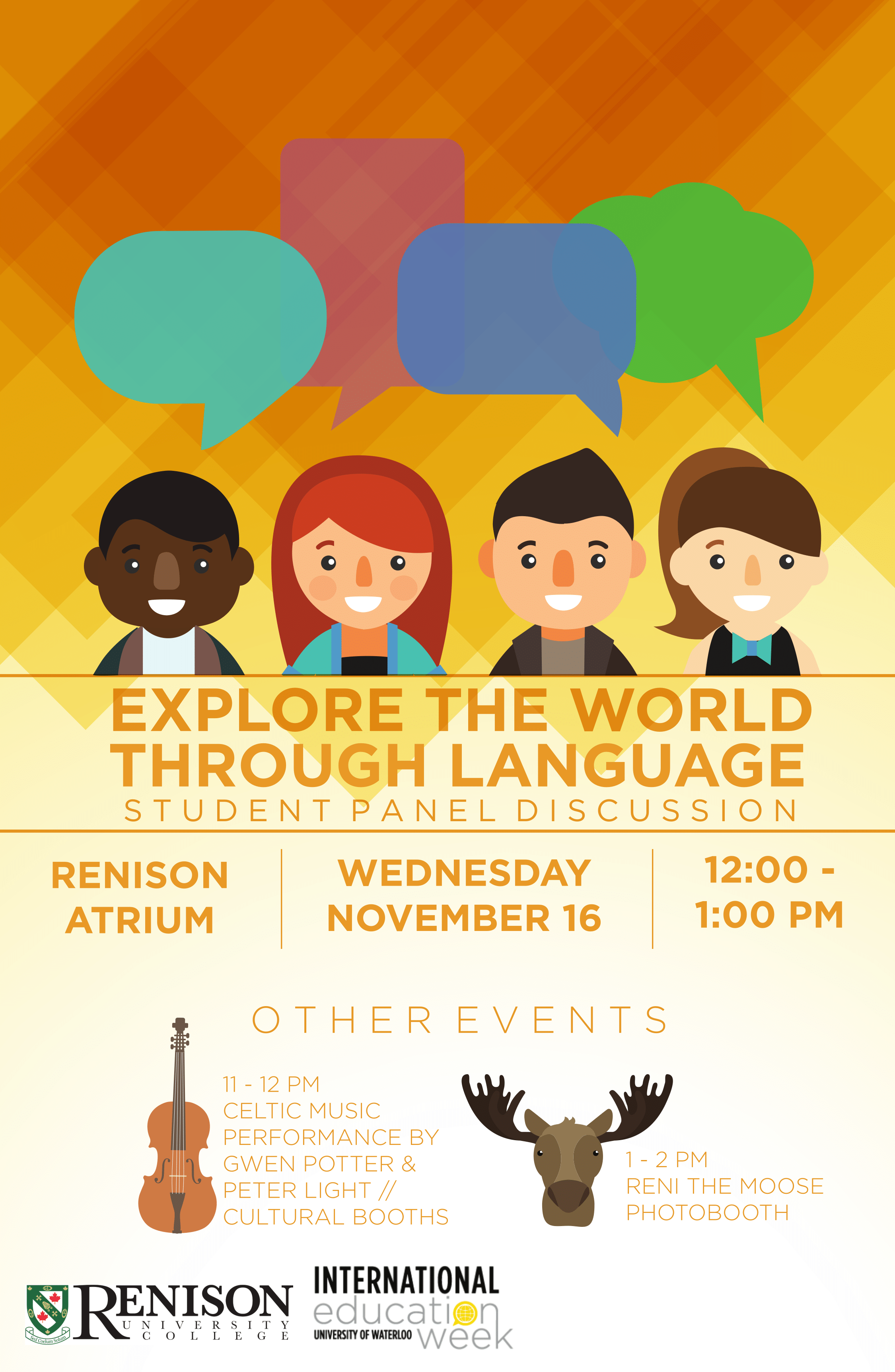 Renison English Institute poster.