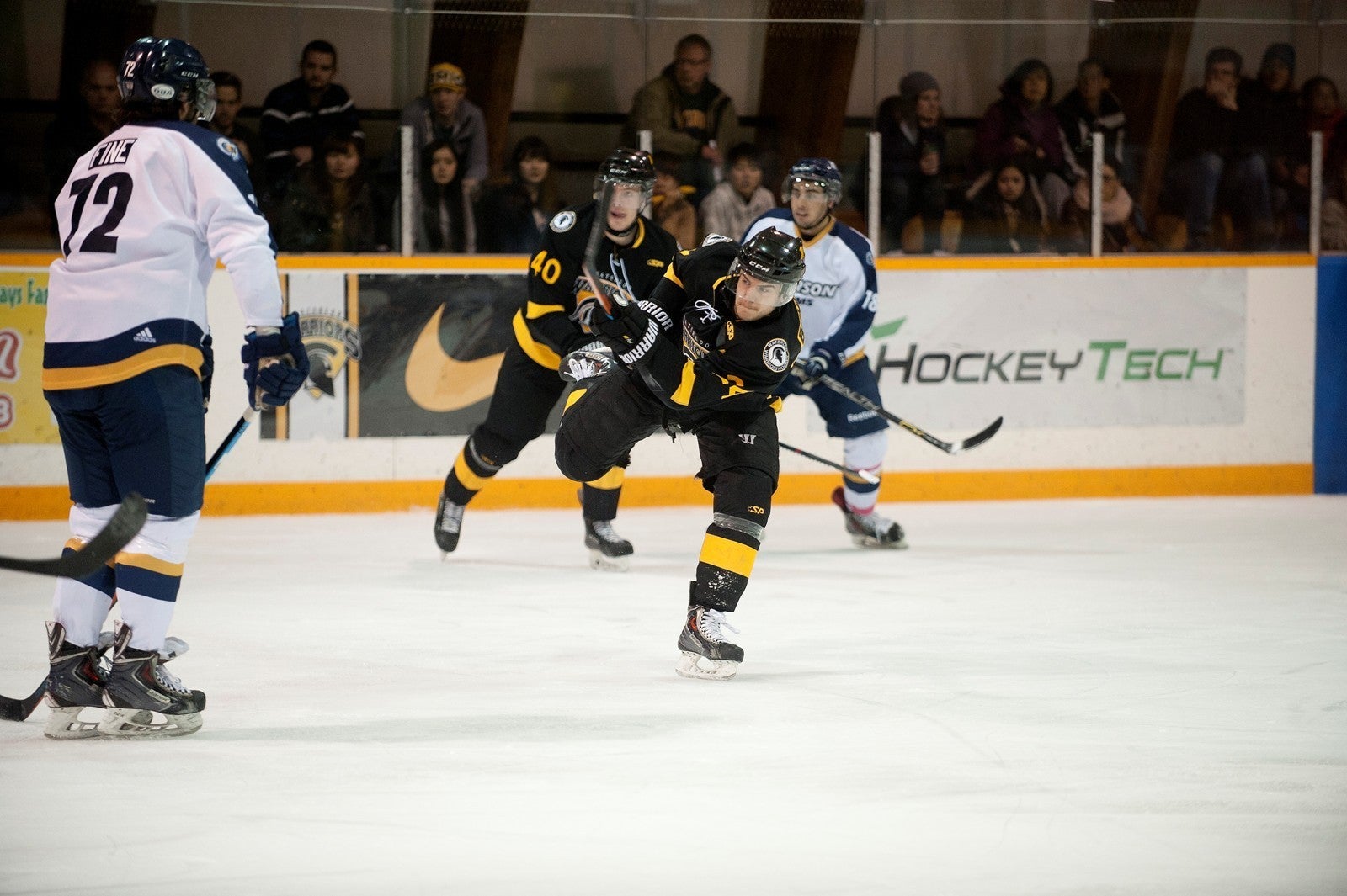 Colin Behenna playing hockey.