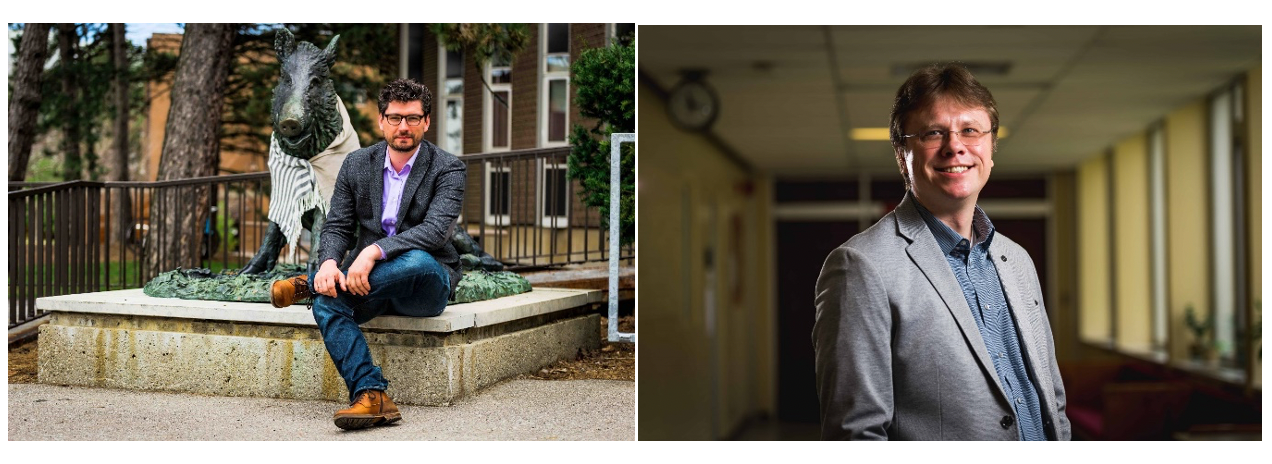 Professors Nicolas Hebbinckuys and Kanstantsin Tsedryk.