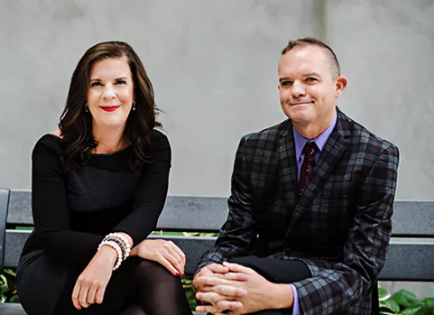 Professors Diana Parry and Corey Johnson.