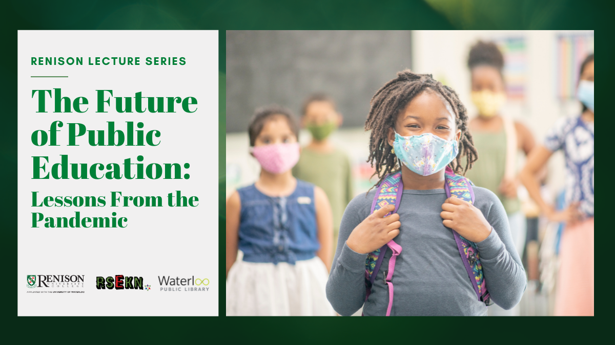 Future of Public Education banner featuring schoolchildren wearing masks.