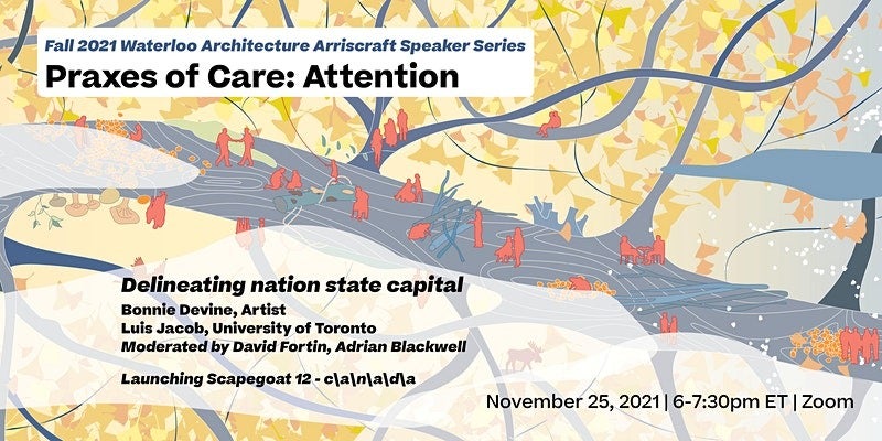 Praxes of Care banner, &quot;Delineating Nation State Capital.&quot;