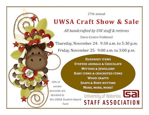 UWSA Craft Show and Sale banner image.