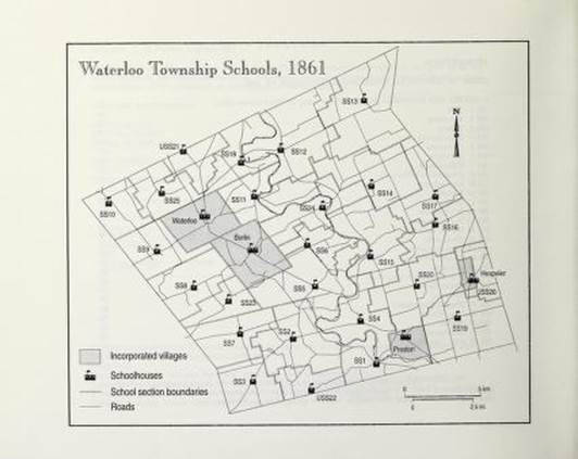 A map of Waterloo township.