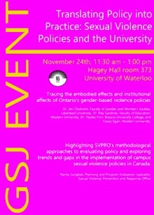 Gender and Social Justice event banner.