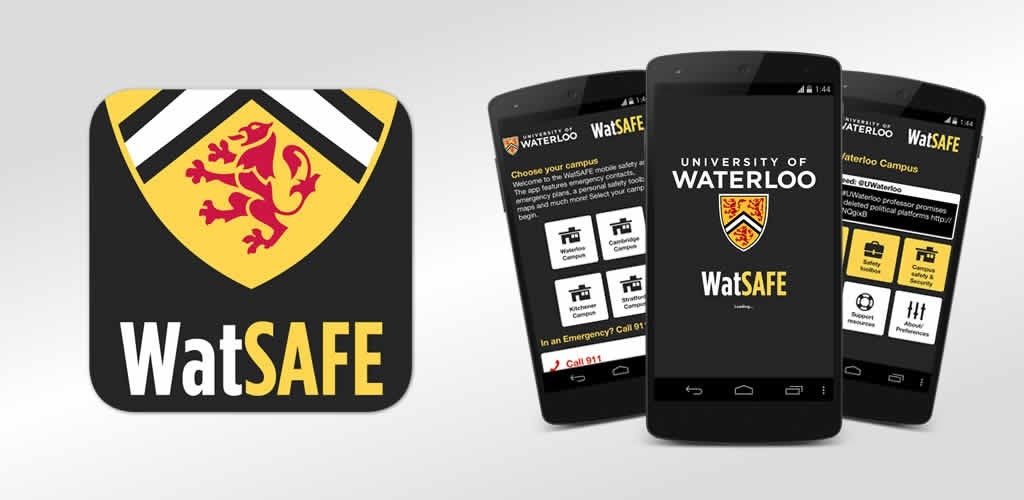 Android phone WatSAFE graphic.