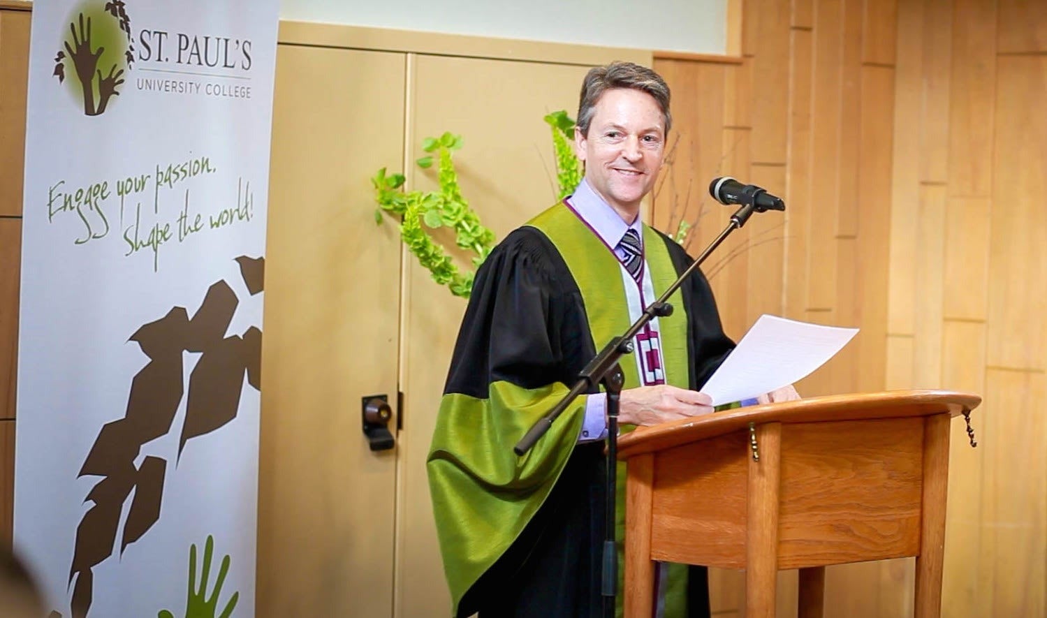 Principal Richard Myers at his installation ceremony.