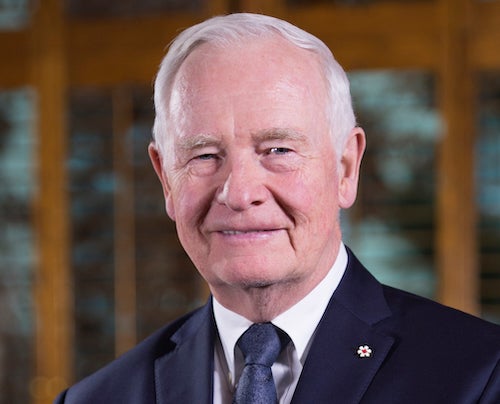 Former President David Johnston.