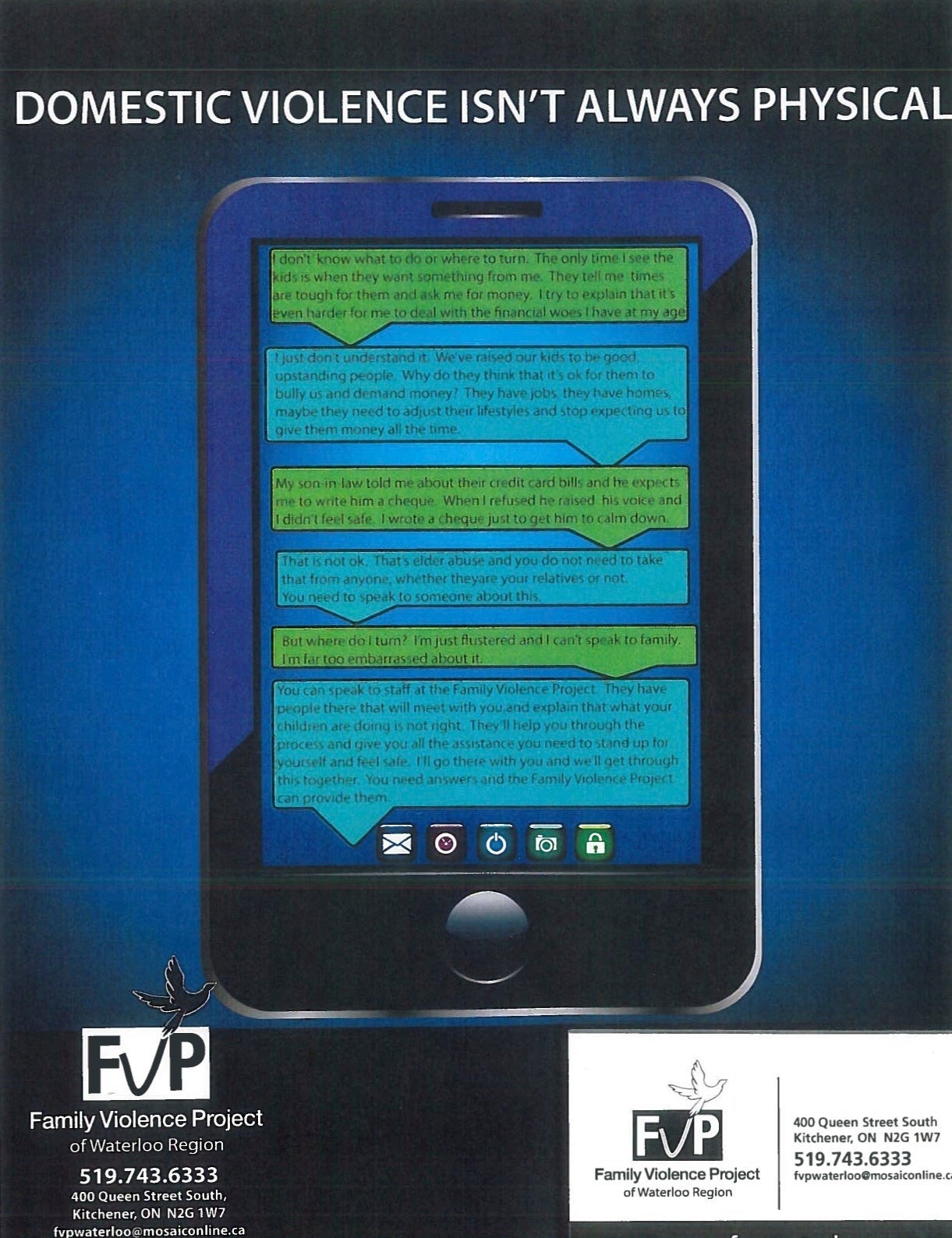 Family Violence poster.