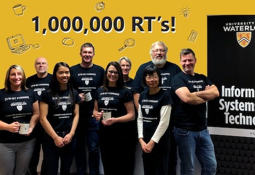 The 1,000,001st RT ticket requestor joins IST’s Service Desk staff who triage RT tickets, and IST’s RT administrators, to celebrate the 1,000,000th RT ticket.