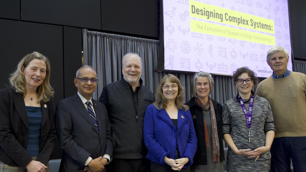 Mary Wells, Vivek Goel, David Cornfield, Linda Archer Cornfield, and student panelists.