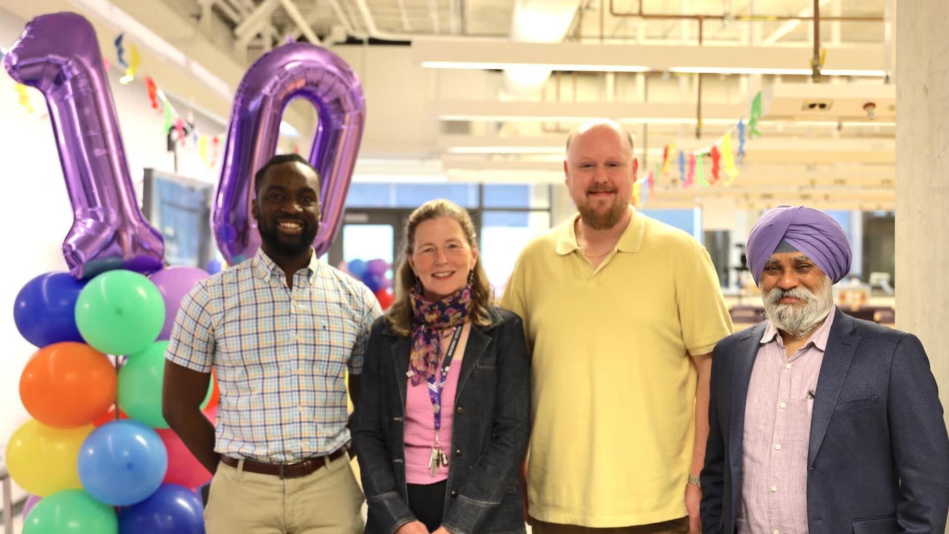 Silas Ifeanyi, Dr. Mary Wells; Dr. Chris Rennick and Dr. Simarjeet Saini, director, IDEAs Clinic. 