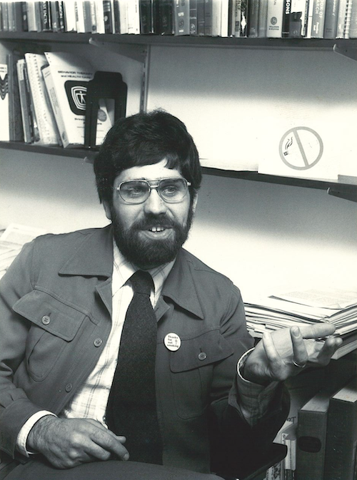 Professor Allan Best in his office circa 1978.