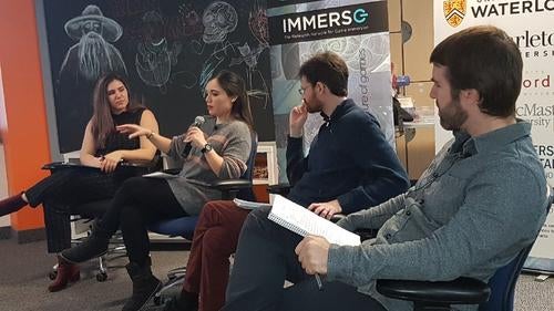 Marisa Benjamin (moderator), Karina Arrambide (panelist), Nicholas Hobin (panelist), John Harris (panelist)